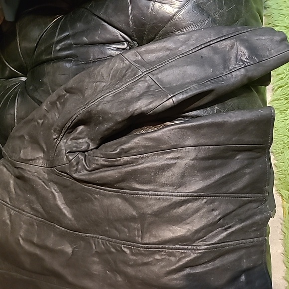 Tiboa Leathers Real Soft Black Leather Zipper Jacket Biker Style Size M - Picture 10 of 13